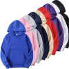 Men Plain Pullover Hoodies Casual Hooded Sweatshirts Long Sleeve Classic Tops