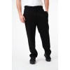 Mens Fleece Trousers Joggers Open Hem Bottoms Plain Zip Pocket Track Pants M-5XL