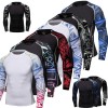 Men's Compression Shirt Base-Layer Sports Top Long-Sleeve Gym Quick Dry T-Shirt 