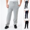Mens Fleece Trousers Joggers Open Hem Bottoms Plain Zip Pocket Track Pants M-5XL