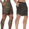 Mens 2 in 1 Shorts Workout Running Training Athletic Gym Lightweight Quick Dry