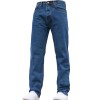 MENS DENIM JEANS STRAIGHT LEG WORK BASIC LIGHT MID WASH BOTTOM REGULAR FIT PANTS