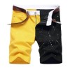 Men's Straight  Short Jeans Casual Pants Ripped Skinny Denim Shorts Trousers