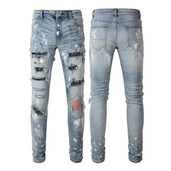 Men's Skinny Fit Rip...