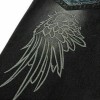 Mens Jeans Denim Embroidery Baggy Loose Hip Hop Trousers Relaxed W30-W46 Black