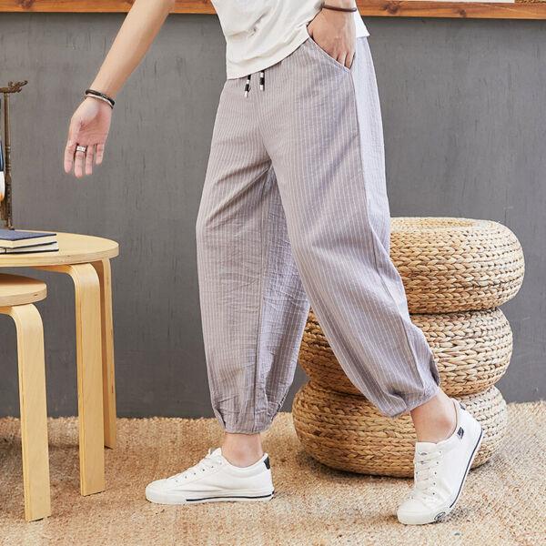 Mens Loose Pants Str...