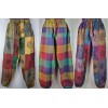 S-5XL Patchwork Cotton Trousers Hippy Boho Yoga Pants Wide Festival Casual HT21