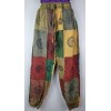 S-5XL Patchwork Cotton Trousers Hippy Boho Yoga Pants Wide Festival Casual HT21