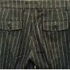 Men's British Mix Warm Retro Herringbone Trousers Woolen Striped Straight Pants/