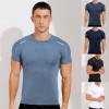 Men’s Quickly Dry Breathable Sport Top Athletic T-Shirt Solid Color Running Tees
