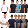 Men’s Quickly Dry Breathable Sport Top Athletic T-Shirt Solid Color Running Tees