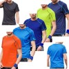 Men Shirt Quick-Dry T-Shirt Golf Sports Tee Workout Swim Athletic Solid Color 