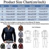 Men Casual Button Solid Color T-shirt Stand Collar Long Sleeve Neck Henley Shirt