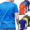 Men Shirt Quick-Dry T-Shirt Golf Sports Tee Workout Swim Athletic Solid Color 