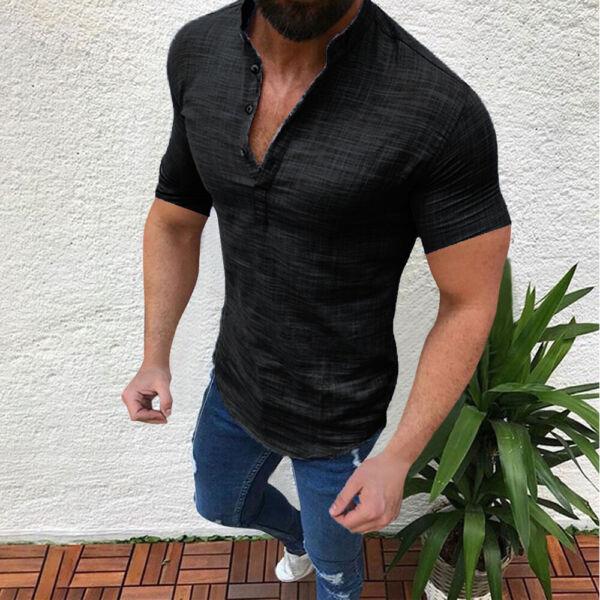 Men Slim Fit Solid C...