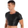 Mens Smooth Sports Crop Top Sportswear Slim Shirt Solid Color Work Out T-shirt 