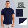Mens Mock Neck T-shirt Casual Solid Color Slim Fit Tee Top Undershirt Streetwear