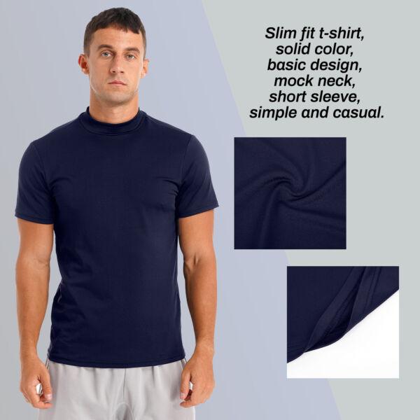 Mens Mock Neck T-shi...