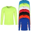 Mens T-shirt Quick-Drying Tops Breathable Tee Shirt Solid Color Sportwear Soft