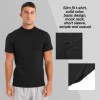 Mens Mock Neck T-shirt Casual Solid Color Slim Fit Tee Top Undershirt Streetwear