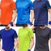 Men Shirt Quick-Dry T-Shirt Golf Sports Tee Workout Swim Athletic Solid Color 