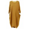 New Womens Ladies Italian Lagenlook Cotton Long Sleeve Tunic Dress Plus SZ 16-30