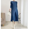 Brand New Pleats Fabric Comfortable Panel High End Mid Length Pleated Dress