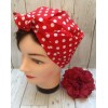 Rosie the Riveter Red/White Polka Dot Bandana 2 Retro Rockabilly Pin Up