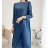 Brand New Pleats Fabric Comfortable Panel High End Mid Length Pleated Dress