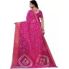 Traditional Women's Cotton Blend Bandhani Printed Saree With Unstitched Blouse